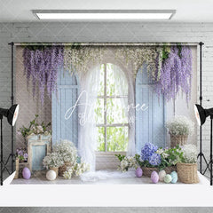 Aperturee - Aperturee Spring Indoor Scene Floral Decoration Linda Backdrop