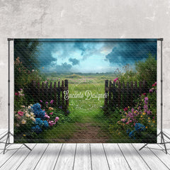 Aperturee - Aperturee Spring Natural Garden Fence Floral Wedding Backdrop