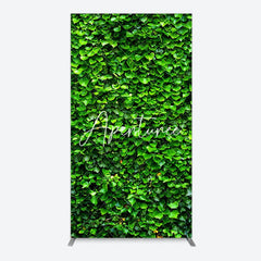 Aperturee - Aperturee Spring Natural Green Leaves Birthday Rectangle Backdrop