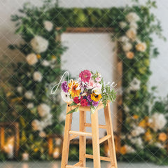 Aperturee - Aperturee Spring Natural Greenery Candlelight Wedding Backdrop