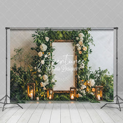 Aperturee - Aperturee Spring Natural Greenery Candlelight Wedding Backdrop