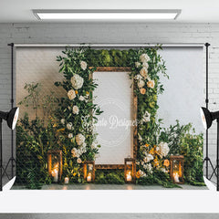 Aperturee - Aperturee Spring Natural Greenery Candlelight Wedding Backdrop