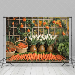 Aperturee - Aperturee Spring Orange Carrot Potted Plant Photo Backdrop