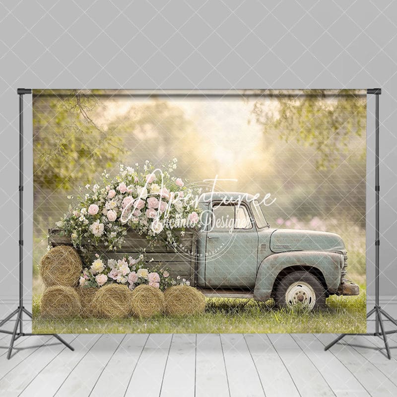 Aperturee - Aperturee Spring Truck Sunshine Natural Photography Backdrop