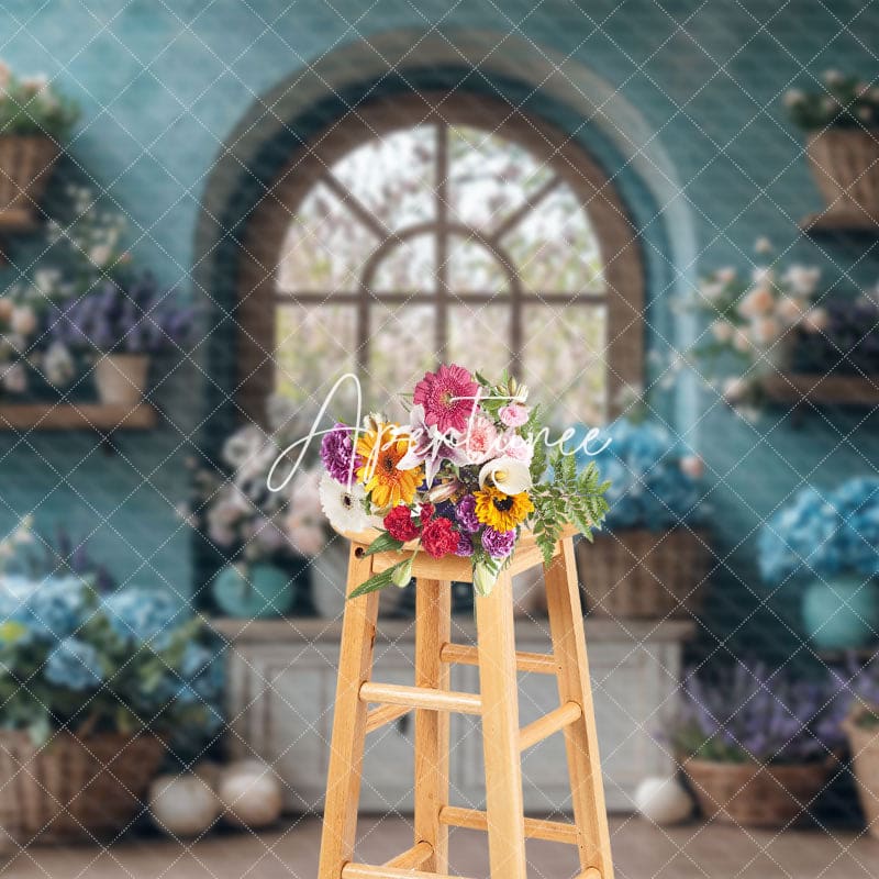 Aperturee - Aperturee Spring Vibe Blooming Flowers Easter Photo Backdrop