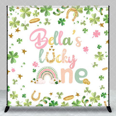 Aperturee - Aperturee St Patrick Lucky One Custom Name Birthday Backdrop