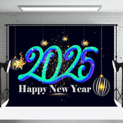 Aperturee - Aperturee Star Ribbons Lantern Fantasy 2025 New Year Backdrop