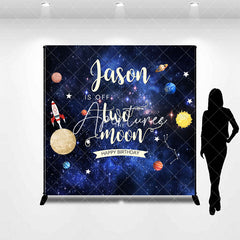 Aperturee - Aperturee Starry Galaxy Off Two The Moon Custom Name Backdrop