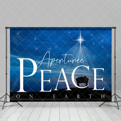 Aperturee - Aperturee Starry Peace On Earth Nativity Christmas Backdrop