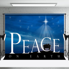 Aperturee - Aperturee Starry Peace On Earth Nativity Christmas Backdrop