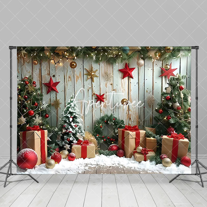 Aperturee - Aperturee Stars Decoration Wall Garland Christmas Backdrop