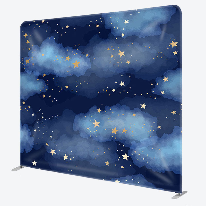 Aperturee - Aperturee Stars In The Sky Fabric Backdrop Cover for Birthday