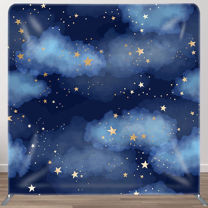 Aperturee - Aperturee Stars In The Sky Fabric Backdrop Cover for Birthday