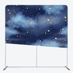 Aperturee - Aperturee Stars In The Sky Fabric Backdrop Cover for Birthday