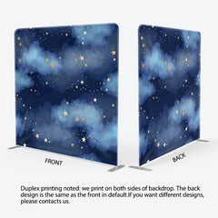 Aperturee - Aperturee Stars In The Sky Fabric Backdrop Cover for Birthday