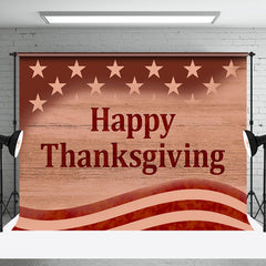 Aperturee - Aperturee Stars Stripe Usa Flag Wood Thanksgiving Day Backdrop