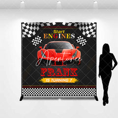 Aperturee - Aperturee Start Engines Racing Custom 7th Birthday Backdrop