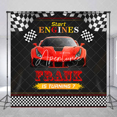 Aperturee - Aperturee Start Engines Racing Custom 7th Birthday Backdrop