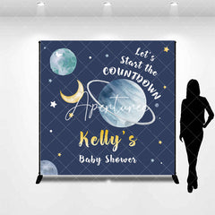 Aperturee - Aperturee Start The Countdown Custom Name Baby Shower Backdrop