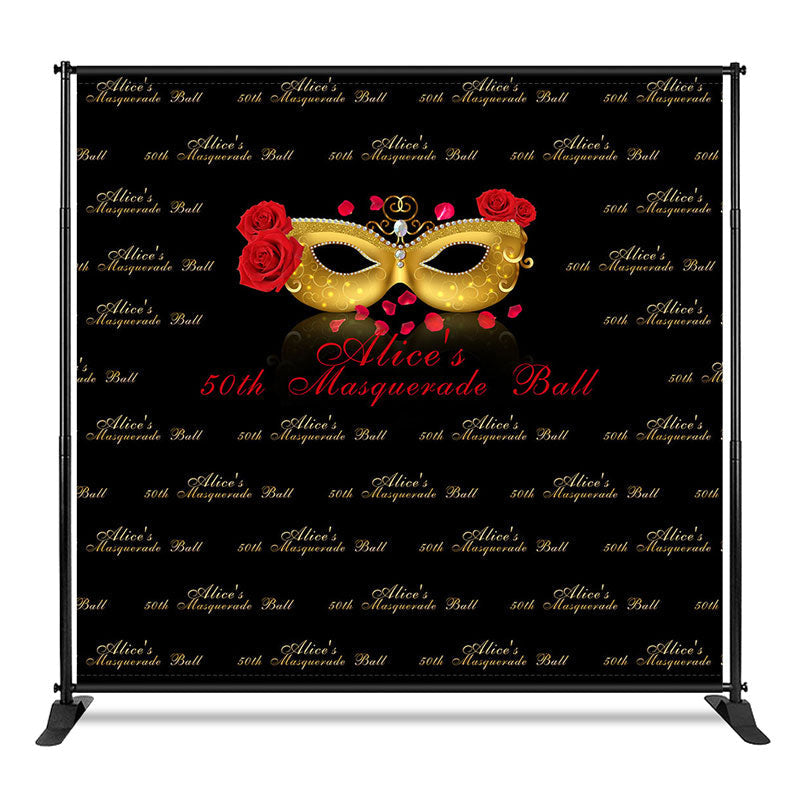 Aperturee - Aperturee Step And Repeat Custom Masquerade Birthday Backdrop