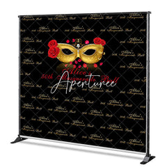 Aperturee - Aperturee Step And Repeat Custom Masquerade Birthday Backdrop