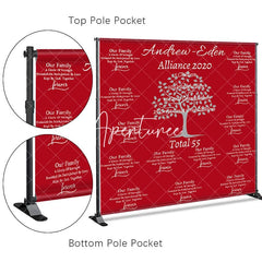 Aperturee - Aperturee Step And Repeat Red Custom Family Reunion Backdrop