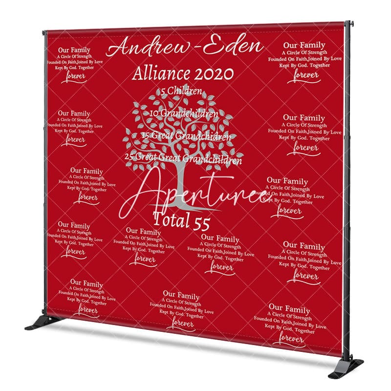 Aperturee - Aperturee Step And Repeat Red Custom Family Reunion Backdrop