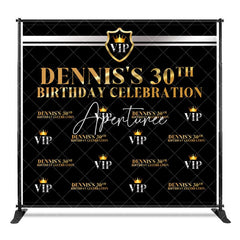 Aperturee - Aperturee Step And Repeat Vip Custom Name 30th Birthday Backdrop