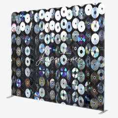 Aperturee - Aperturee Strung Disc Ornaments Musical Party Square Backdrop