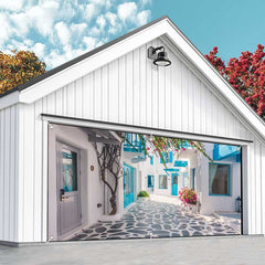 Aperturee - Aperturee Summer Sunshine Leisure Town Garage Door Banner