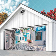 Aperturee - Aperturee Summer Sunshine Leisure Town Garage Door Banner