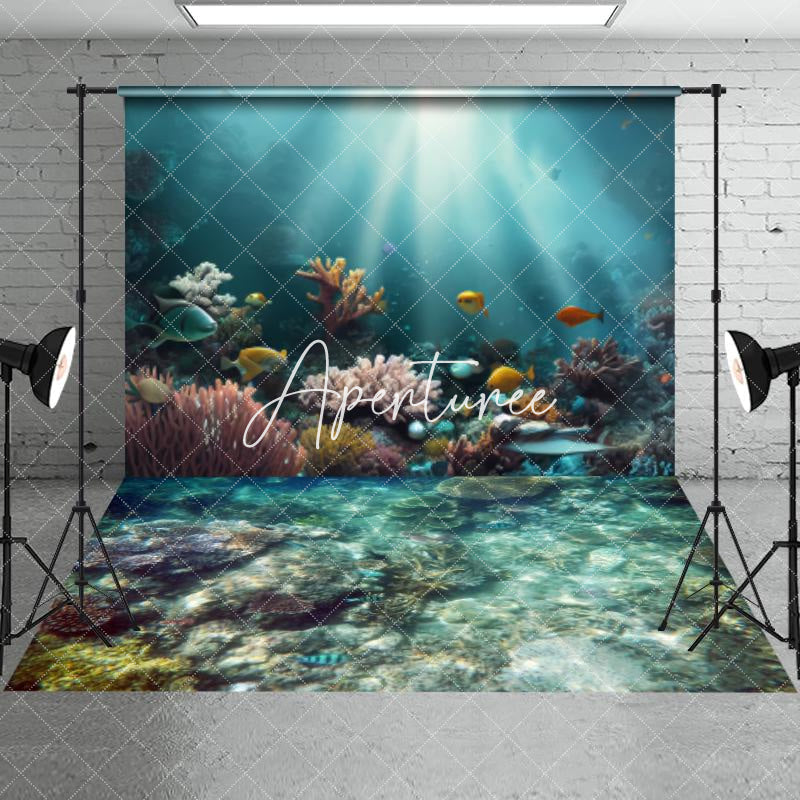 Aperturee - Aperturee Summer Undersea Landscape Coral Combo Set Backdrop