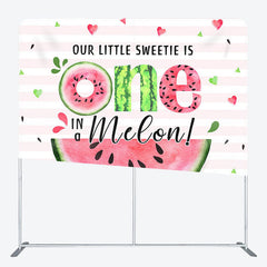 Aperturee - Aperturee Summer Watermelon Fabric Backdrop Cover for Birthday