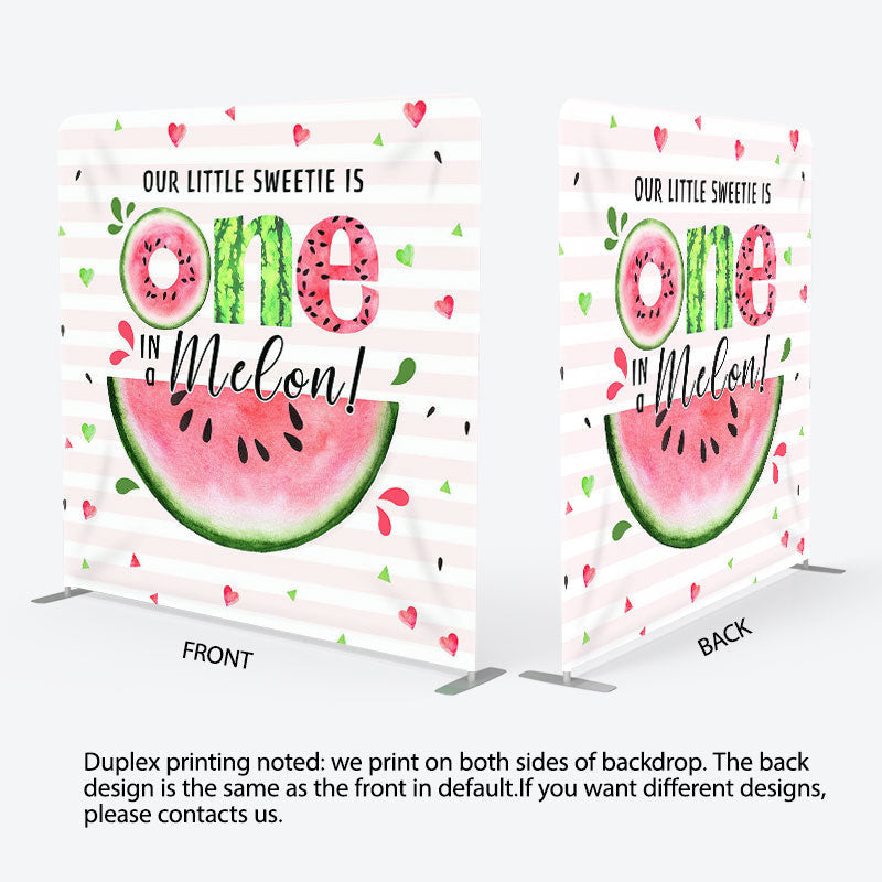 Aperturee - Aperturee Summer Watermelon Fabric Backdrop Cover for Birthday