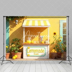 Aperturee - Aperturee Sunlight Summer Fresh Lemonade Stand Photo Backdrop