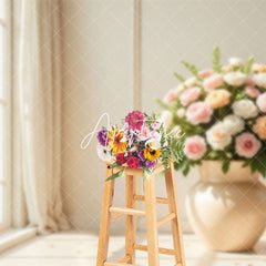 Aperturee - Aperturee Sunlight Window Floor Vase Floral Spring Backdrop