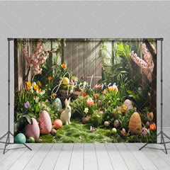 Aperturee - Aperturee Sunny Day Light Spring Bunny Eggs Easter Backdrop