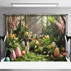 Aperturee - Aperturee Sunny Day Light Spring Bunny Eggs Easter Backdrop