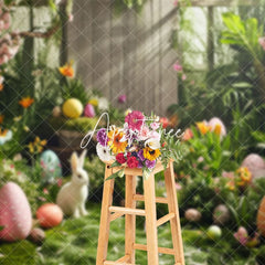 Aperturee - Aperturee Sunny Day Light Spring Bunny Eggs Easter Backdrop