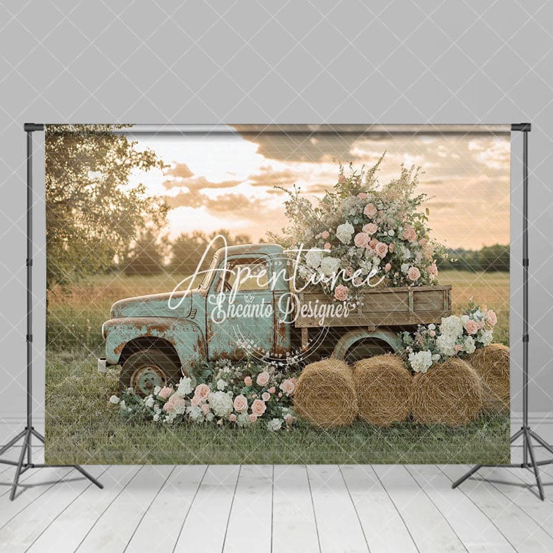 Aperturee - Aperturee Sunshine Truck Spring Photography Backdrop For Shoot