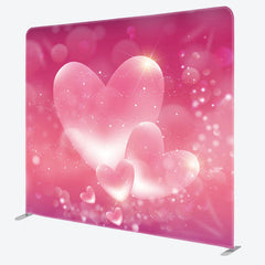 Aperturee - Aperturee Sweet Hearts Pink Valentines Day Fabric Backdrop Cover