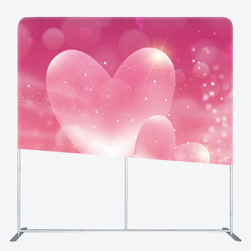 Aperturee - Aperturee Sweet Hearts Pink Valentines Day Fabric Backdrop Cover