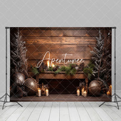 Aperturee - Aperturee Sweet Simple Wooden Christmas Tree Candle Backdrop