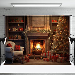 Aperturee - Aperturee Sweet Warm Fireplace Indoor Hiliday Vibe Backdrop