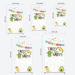 Aperturee - Aperturee Taco Bout A Baby White Gender Reveal Arch Backdrop