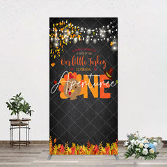 Aperturee - Aperturee Thanksgiving Little Turkey 1st Birthday Arch Backdrop