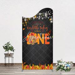 Aperturee - Aperturee Thanksgiving Little Turkey 1st Birthday Arch Backdrop