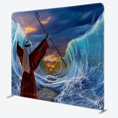 Aperturee - Aperturee The Red Sea Jews Fabric Backdrop Cover for Birthday