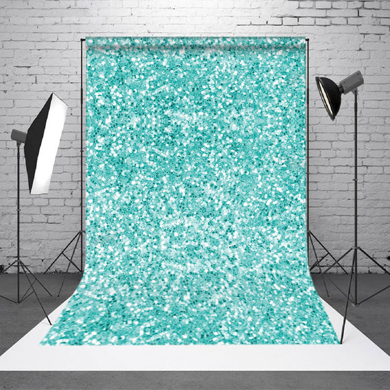 Aperturee - Aperturee Tiffany Green Dots Twinkling Photography Backdrop