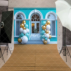 Aperturee - Aperturee Tiffany Green White House Balloons Sweep Backdrop